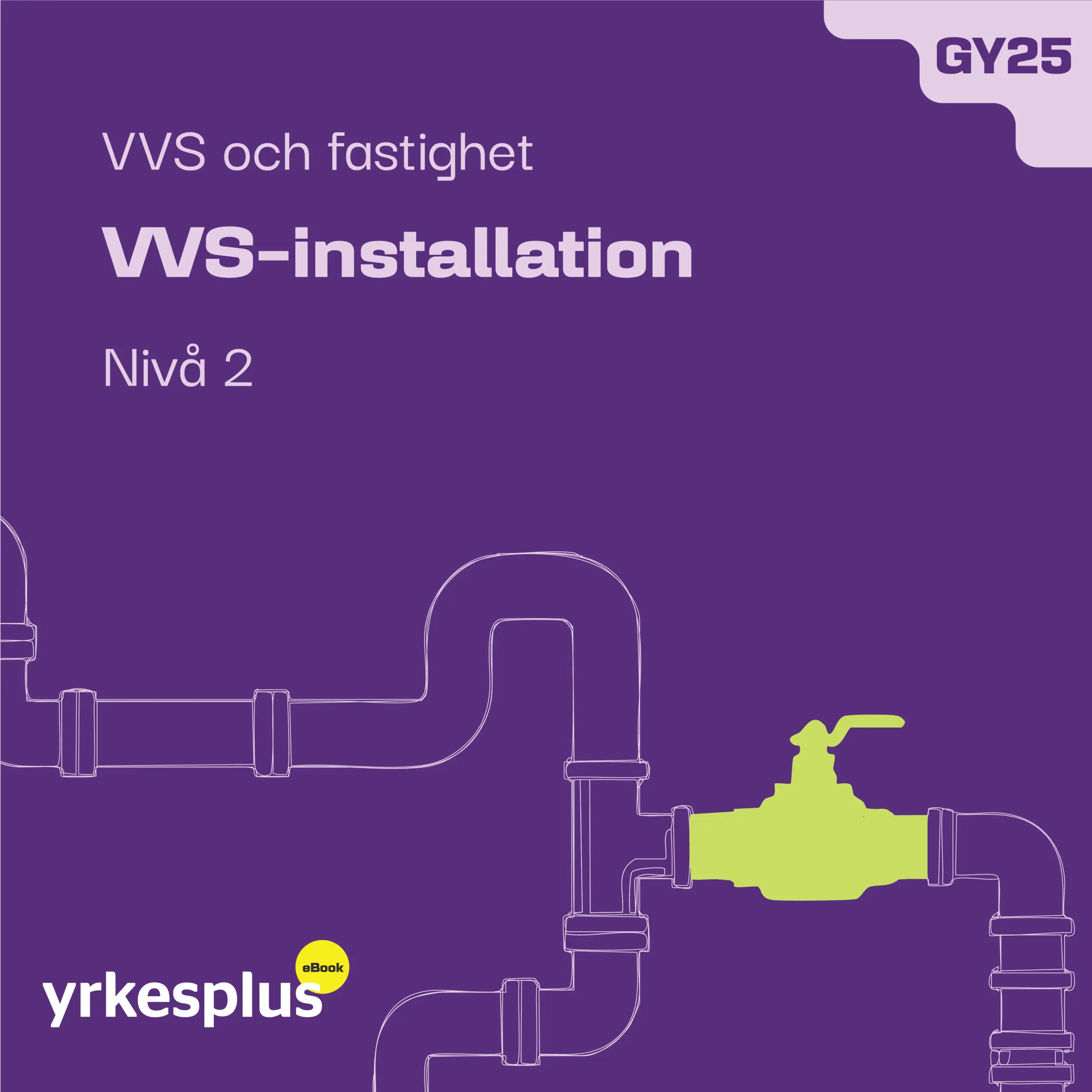 Omslag för e-kurs VVS-installation, nivå 2