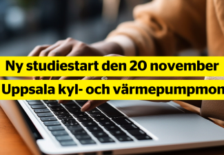 Ny studiestart den 20 november för Uppsala kyl- och värmepumpmontör