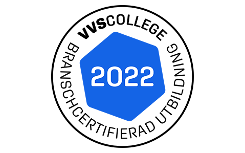 Emblem VVS College branschcertifierad utbildning